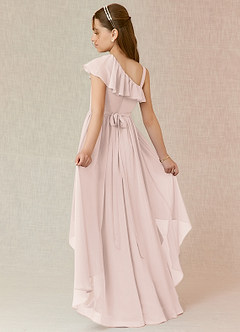 Azazie Mango Junior Rose Petal A-Line Ruched Chiffon Dress image1