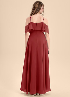 Azazie Tessabelle Junior Vestido de Óxido de Gasa de Corte En A con Vestidos sin tirantes image2