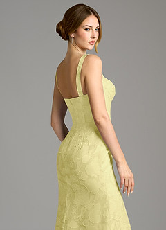 Azazie Brandi Final Sale Agave Mermaid Pleated Floral Burnout Dress image2