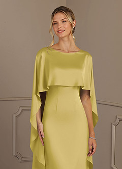 Azazie Eli Mère de la mariée Robes Robe Fourreau en Satin extensible Col de bateau Canari image5