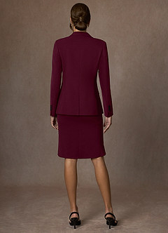 front Kennedy Burgundy Structured Stretch Dress