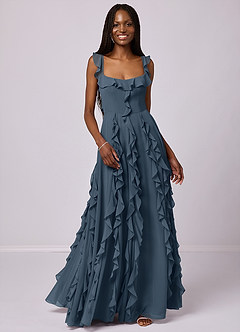 Barbie ♥ Azazie Bridesmaid Dresses Neptune A-Line with Pockets Chiffon Dress image4