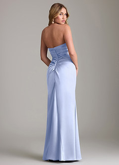 Azazie Lucille Vestidos de damas de honor Vestido de Hielo de Satén Elástico de Corte Sirena Convertible con Sin tirantes image2