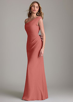 Azazie Emerson 신부 들러리 드레스 쉬스 오프 더 숄더 쉬폰 바닥 길이 드레스 image6