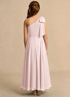 Azazie Guppy Girls Formal Abiti da Ragazza di Fiori Abito A-Line in Chiffon Monospalla Rosa Rossore image2