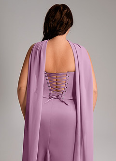 Azazie Sorrel Jurken voor bruidsmeisjes Converteerbaar Jurk van Stretch Satijn met Zeemeermin Strapless Blauweregen image11