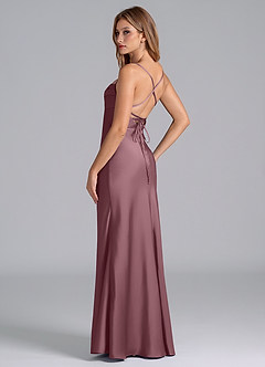 Azazie Seema Bridesmaid Dresses Amethyst Mermaid Corset Stretch Satin Dress image6