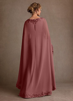 Azazie Artemisia Suknie dla Matki Panny Młodej Osłona Koronka Szyfon Długość podłogi Sukienka image3