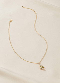 front Clover Drop Necklace