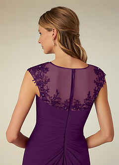 Azazie Libby Mère de la mariée Robes Robe Trapèze en Mousseline de soie Paillettes en forme de coquille Grain De Raisin image6