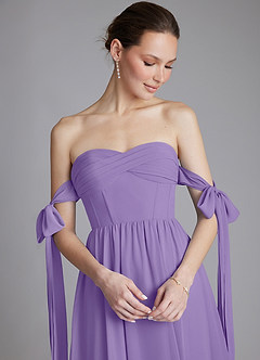Azazie Ayanna Bridesmaid Dresses Tahiti A-Line Off the Shoulder Chiffon Dress image5