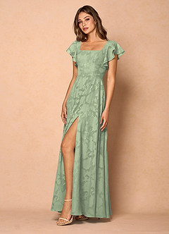 Anna Agave Green Ruffled Maxi Dress image6