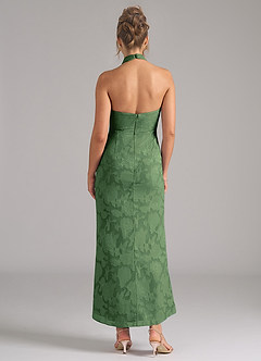 Azazie Marlissa Brautjungfernkleider Etui Plissee Blumen-Burnout Kleid Eukalyptus image2