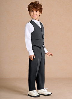 front Oliver Charcoal Boys 3-Piece Suit