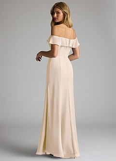 Azazie Sophie Bridesmaid Dresses White Alabaster A-Line Off the Shoulder Chiffon Convertible Dress image5