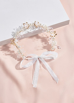 front Princess Style Blommig Pearl Head Crown