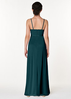 Azazie Luxy Junior Pine Pleated Mesh Dress image2