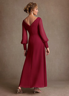 Azazie Paterson Suknie dla Matki Panny Młodej Linia A Pofałdowany Szyfon Długość kostki Sukienka image2