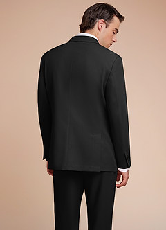 front Owen Black Lightweight Tailored Suit Jacket