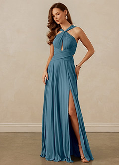 Christian Siriano Bridal for Azazie 1009 Bridesmaid Dresses Bermuda A-Line Pleated Chiffon Dress image8