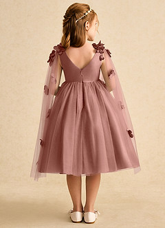 Azazie Staria Flower Girl Dresses Cedar Rose Ball-Gown Ruched Tulle Dress image2