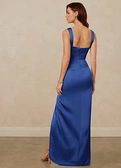 Christian Siriano Bridal for Azazie 1017 Bridesmaid Dresses Royal Blue Sheath Sweetheart Neckline Stretch Satin Dress image5