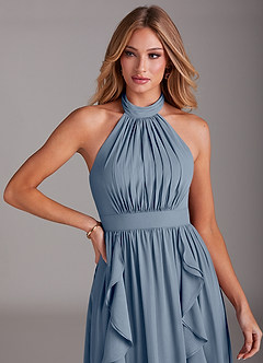 Azazie Avary Bridesmaid Dresses Twilight A-Line Pleated Chiffon Dress image6