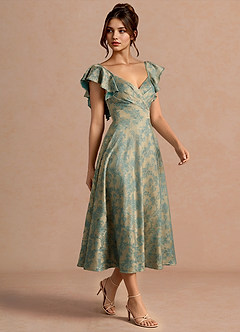 Leilani Moss Brown Midi Dress image4