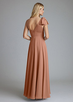 Azazie Elinora Final Sale Black A-Line One Shoulder Chiffon Dress image4