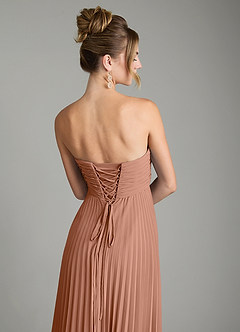Azazie Tempest Bridesmaid Dresses Bronzer Empire Corset Chiffon Convertible Dress image9
