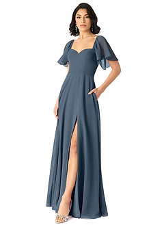 Azazie Chloe Bridesmaid Dresses Neptune A-Line Sweetheart Neckline Chiffon Dress image5