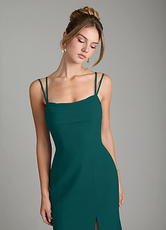 Azazie Egypt Bridesmaid Dresses Peacock Sheath Sweetheart Neckline Chiffon Dress image3