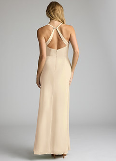 Azazie Becca Suknie dla druhen Osłona Szyfon Do ziemi Sukienka image5