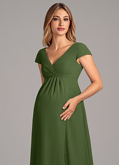 Azazie Allessia Final Sale A-Line Pleated Chiffon Floor-Length Dress image6