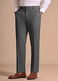 front Bennett Dark Grey Wool Blend Suit Pants