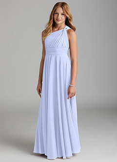 Azazie Charlize Junior Abito A-Line in Maglia Lavanda image3