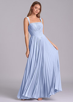 Azazie Mina Jurken voor bruidsmeisjes Jurk van Chiffon met A-Lijn Geplooid Ijs image3