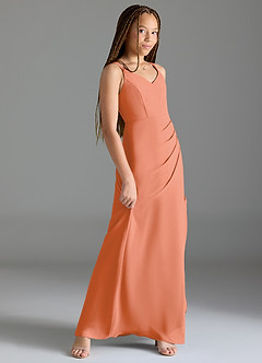 Azazie Leo Junior Sunset Mermaid Pleated Chiffon Dress image3