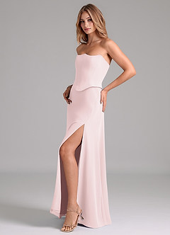 Azazie Jenilyn Jurken voor bruidsmeisjes Jurk van Chiffon met A-Lijn Strapless Blozend Roze image5