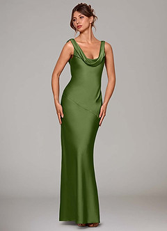 Azazie Rylina Bridesmaid Dresses Juniper Mermaid Stretch Satin Dress image3