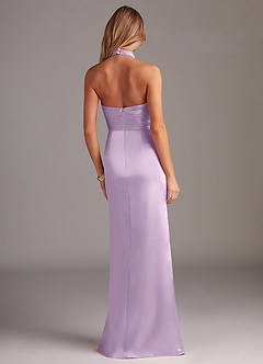 Azazie Jemma Robes de demoiselle d'honneur Robe Fourreau en Satin extensible Plissée Frostiges Flieder image6