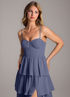 Azazie Alanna Bridesmaid Dresses Stormy A-Line Sweetheart Neckline Chiffon Dress image2