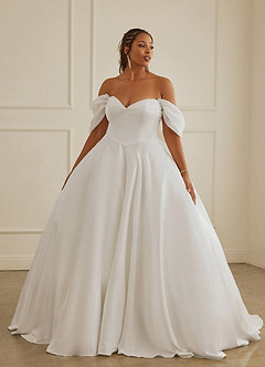 Christian Siriano Bridal for Azazie 2013 Wedding Dresses Drop Wasit Stretch Satin and Organza Ball Gown image8