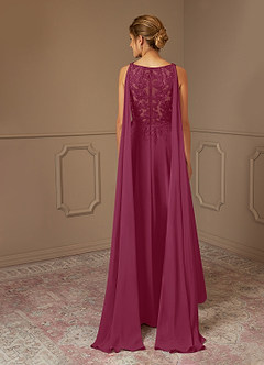 Azazie Joules Mother of the Bride Dresses Mulberry A-Line Sequins Chiffon Dress image2