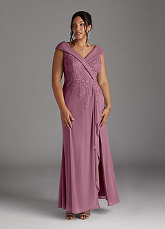 Azazie Calathea Mother of the Bride Dresses Vintage Mauve A-Line Lace Dress image8