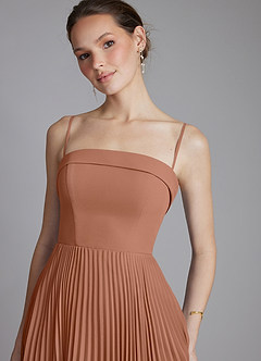 Azazie Mariana Bridesmaid Dresses Bronzer A-Line Strapless Chiffon Dress image4