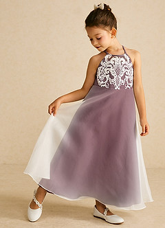 Azazie Ladybug Flower Girl Klänningar Klänning A-Linje i Organza Spets image1
