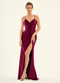 Twinkle Burgundy Mermaid Prom Dress image1