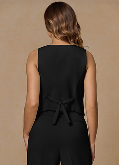 front Rowan Black Refined Weave Performance vest