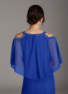 Azazie Junibee Mother of the Bride Dresses Royal Blue Sheath Sequins Mesh Dress image6